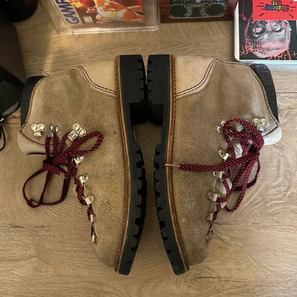 Vintage Alpine Grey Suede Hiking Trail Made In Usa Boots Size 9 - Picture 4 of 7